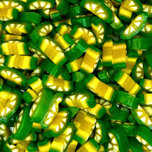 Vidal Swedish Lemon Lime Soft Licorice Slices 2.2lb Bulk